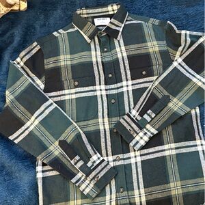 Old Navy Blue and White Plaid Men's Shirt